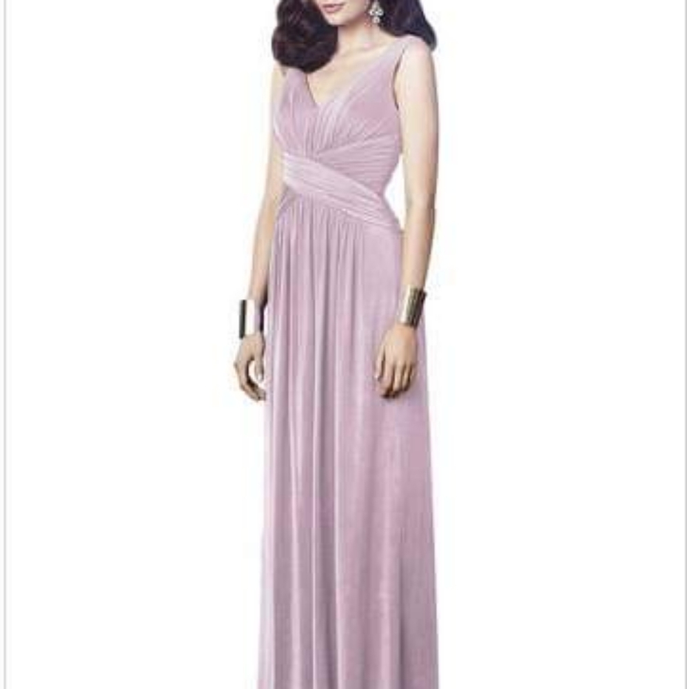 Dessy Suede Rose Dress